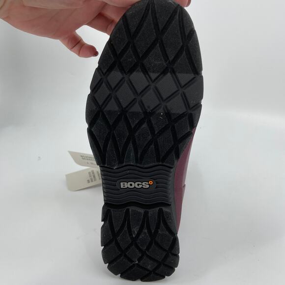 BOGS Amanda Boots Size 6 Burgundy Red Faux Shearling Lined Waterproof Rubber - Picture 10 of 14